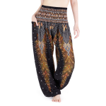 Harembroek XL Veer zwart/geel